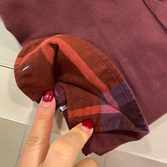 NWT! Rare! Burberry Men's Cotton Poplin Sport Shirt In Dark Elderberry Size L - Picture 9 of 11